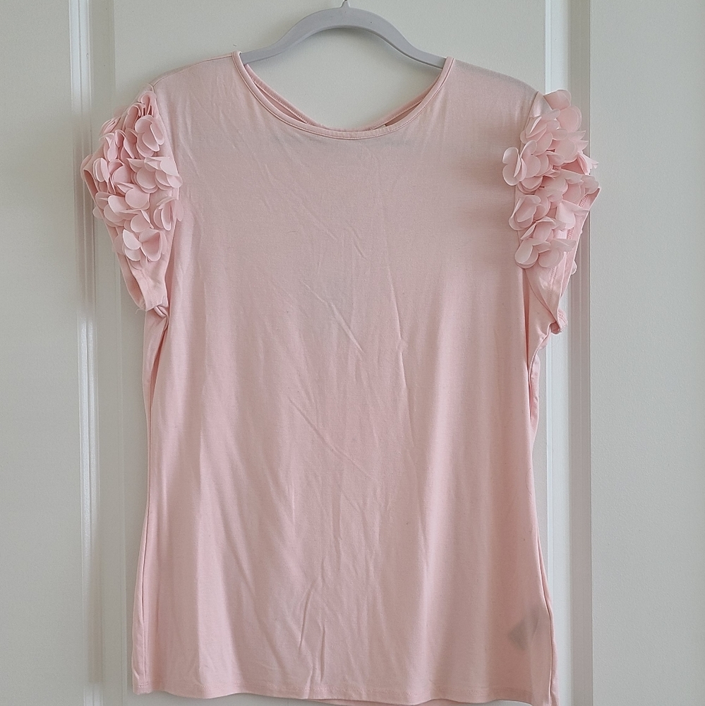 Ted Baker Floral Applique Sleeve Shirt